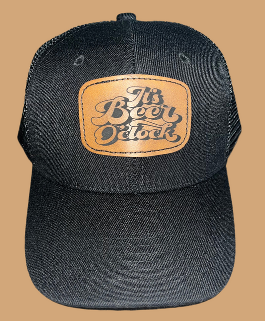 It’s Beer O’clock Leather Patch Trucker Hat
